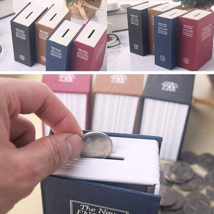Mini Dictionary Safe Box Book Secret Security Lock Cash Money Coin Storage Jewellery key Locker(Red)