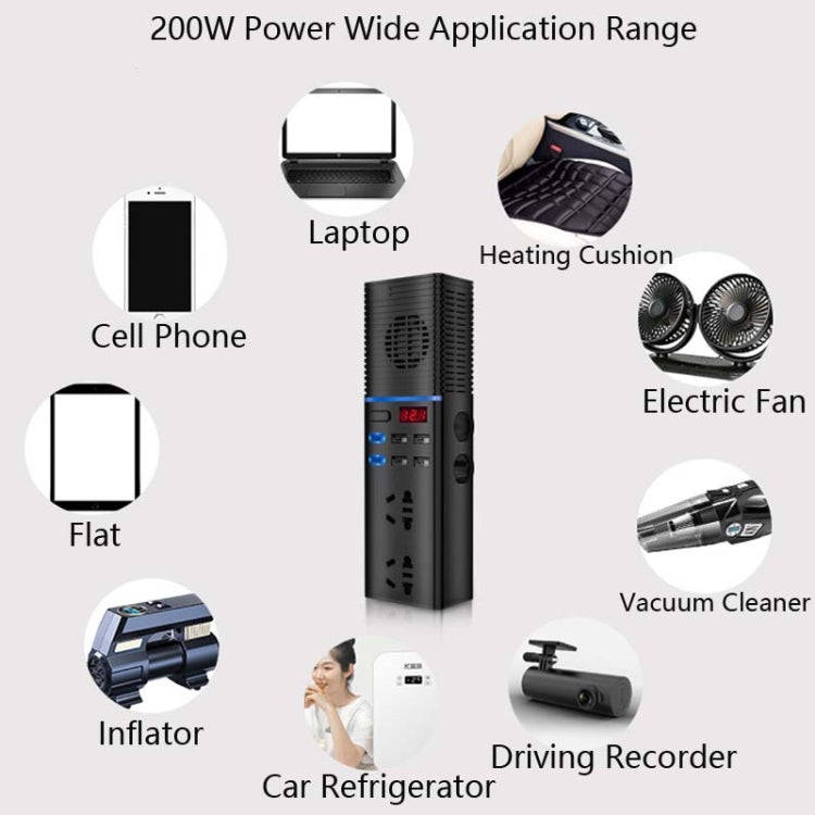 Car Inverter 12v/24v To 220v Household Power Converter Multi-Function Car Socket, Specification:V...