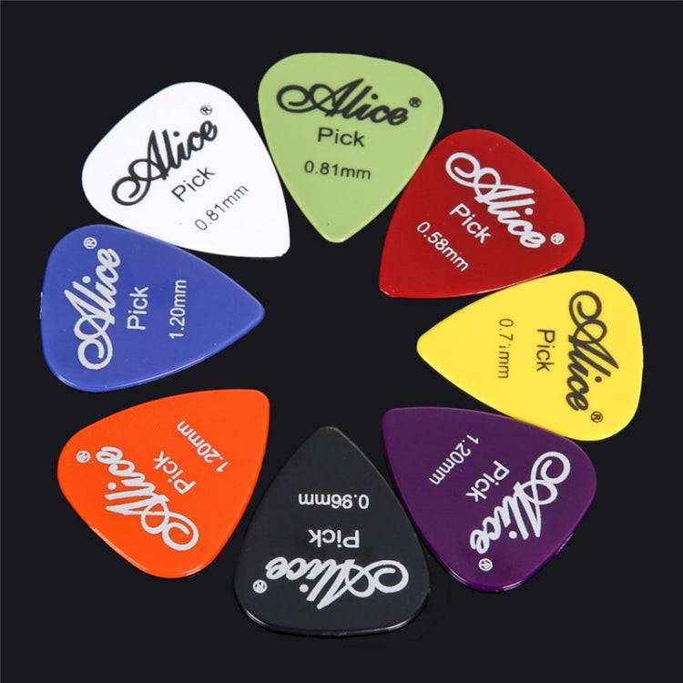 Alice 50 PCS ABS Electric Guitar Picks, Random Color Delivery, Surface:Mirror, Size:0.58mm, 0.71m...