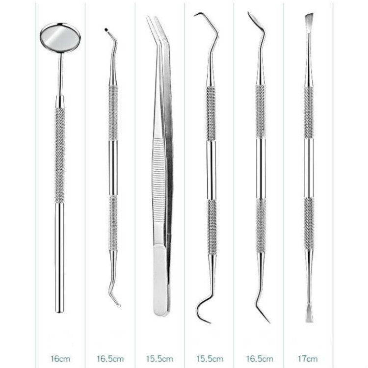 6 in 1 Pink Box Stainless Steel Dental Tools Dental Care Tartar Tool Dentist Tool Set