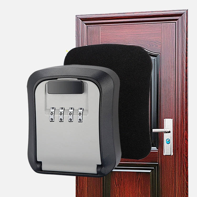 Wall-Mounted Key Code Box Construction Site Home Decoration Four-Digit Code Lock Key Box(Blue)