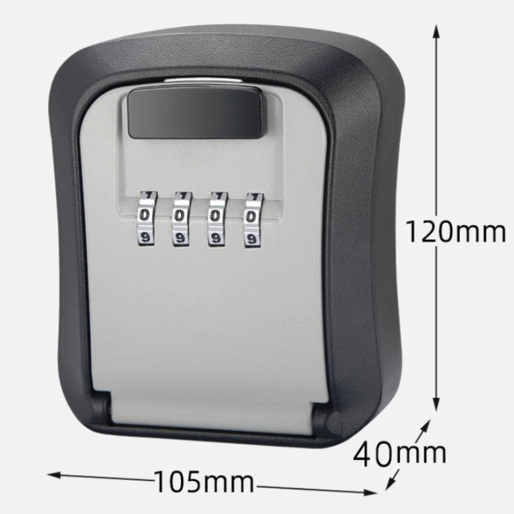 Wall-Mounted Key Code Box Construction Site Home Decoration Four-Digit Code Lock Key Box(Blue)