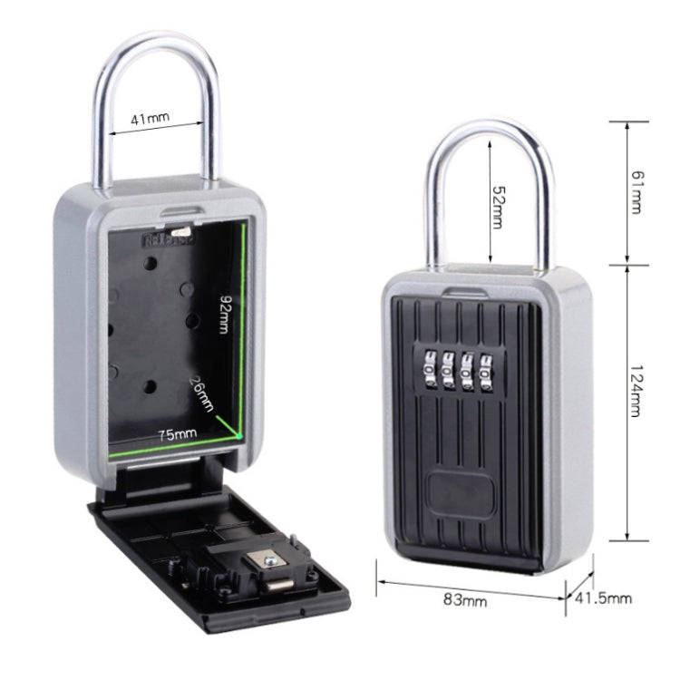 Password Key Box Wall-Mounted Metal Box Password Box Outdoor Key Anti-Theft Storage Box, Specific...