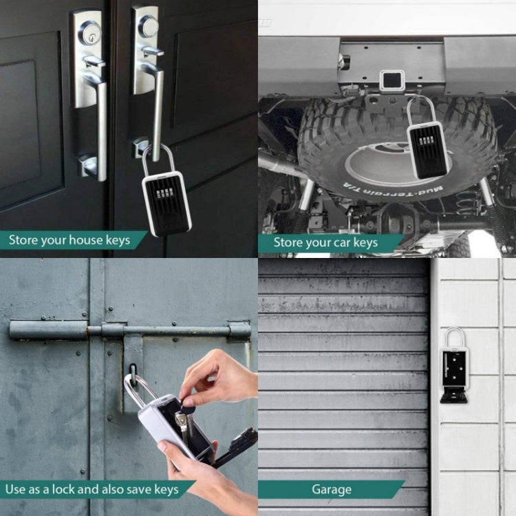 Password Key Box Wall-Mounted Metal Box Password Box Outdoor Key Anti-Theft Storage Box, Specific...
