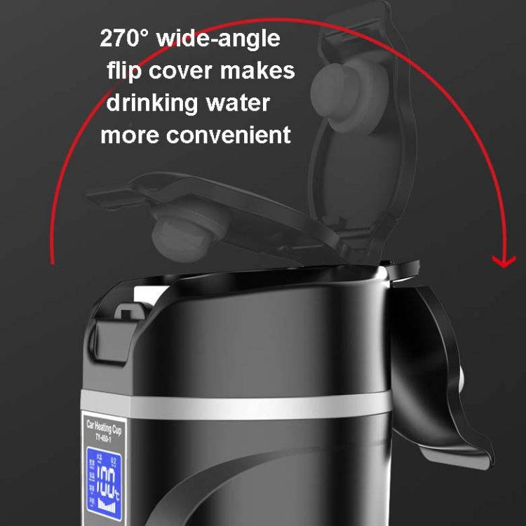 450ml Car Heating Water Bottle Thermos Mug Car Truck Universal Boiling Water Cup, Style:Car Model...