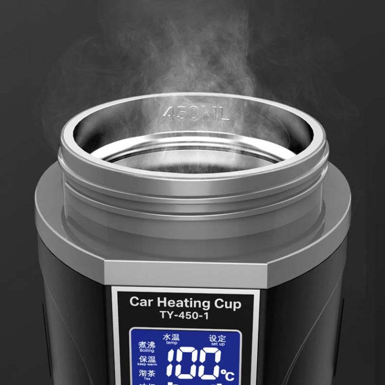 450ml Car Heating Water Bottle Thermos Mug Car Truck Universal Boiling Water Cup, Style:Car Model...