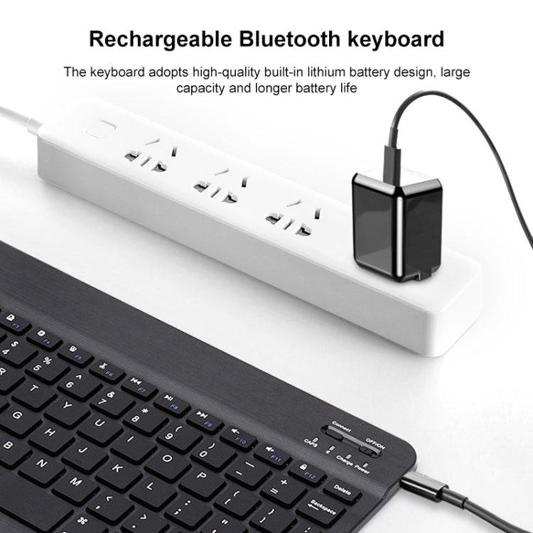 YS-001 7-8 inch Tablet Phones Universal Mini Wireless Bluetooth Keyboard, Style:Only Keyboard(Black)