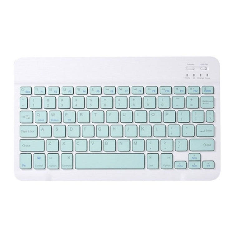 Universal Ultra-Thin Portable Bluetooth Keyboard For Tablet Phones, Size:7 inch(Green Keyboard)