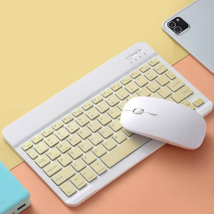 Universal Ultra-Thin Portable Bluetooth Keyboard and Mouse Set For Tablet Phones, Size:7 inch(Yel...
