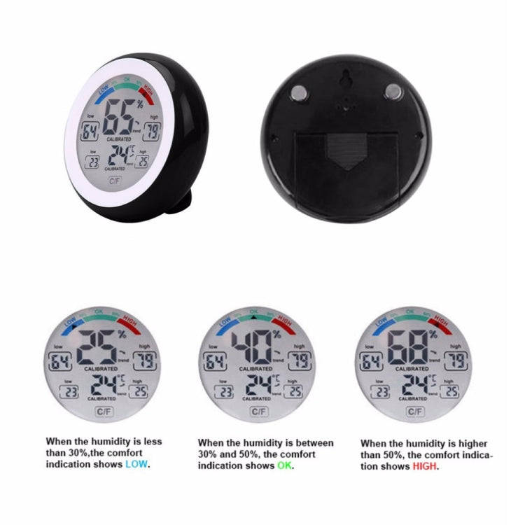 TS-S93 Multifunctional Digital Thermometer Hygrometer Temperature Humidity Meter, Value Trend Dis...