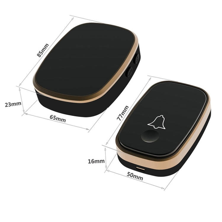 Q188-WW Intelligent Wireless Remote Control Waterproof Doorbell Pager with 45 Chord Music, US Plu...