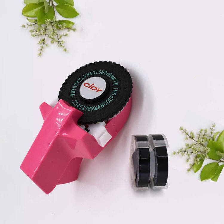 CIDY C101 Mini Manual Label Machine Embossing Machine Typewriter Hand Account Decorative Tape Pap...