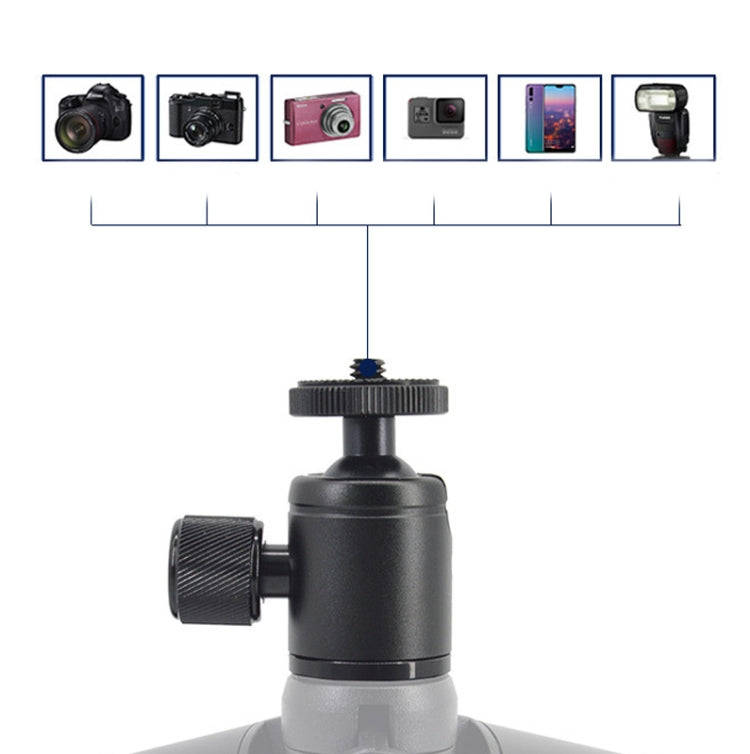 BH-908 Mini Desktop Aluminum Alloy Tripod Mini Ball Head 360 Degree Pan 90 Degree Tilt Tripod