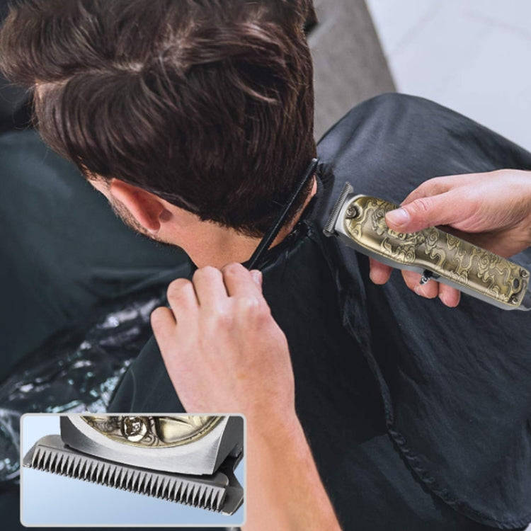 Vintage Bronze Engraving Gentleman Head Metal Body Clipper(JM-1015)