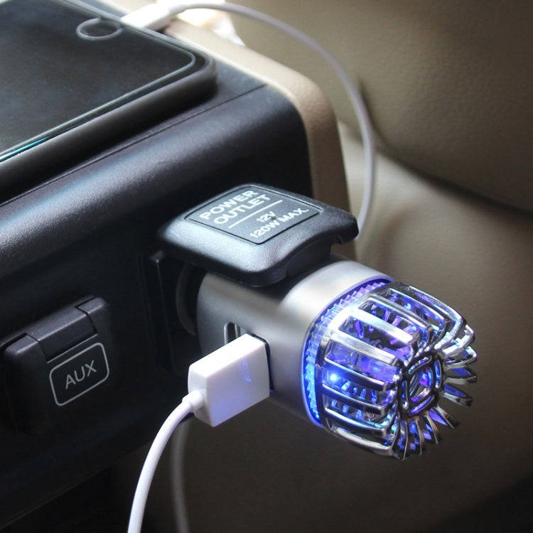 JO-6291 Negative Ion Car Sterilizing Air Purifier Mobile Phone High-Speed Charging Dual USB Cigar...