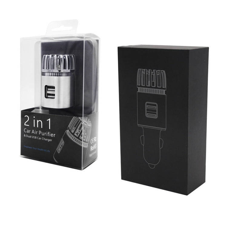 JO-6291 Negative Ion Car Sterilizing Air Purifier Mobile Phone High-Speed Charging Dual USB Cigar...