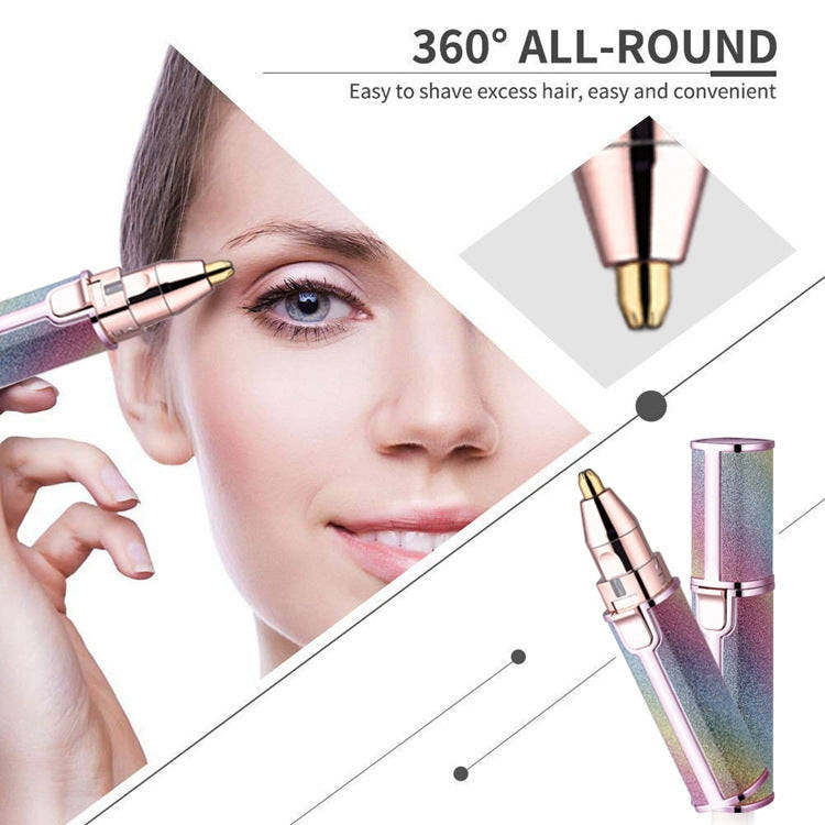 2 In 1  Electric Shaver Lady Eyebrow Trimmer Lipstick Automatic Facial Hair Removal Device, Style...
