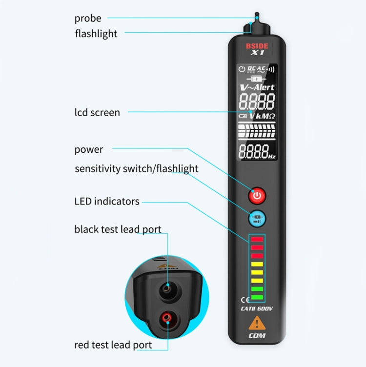 BSIDE X1 Smart Digital Multimeter Test Electric Pen Voltage Detector