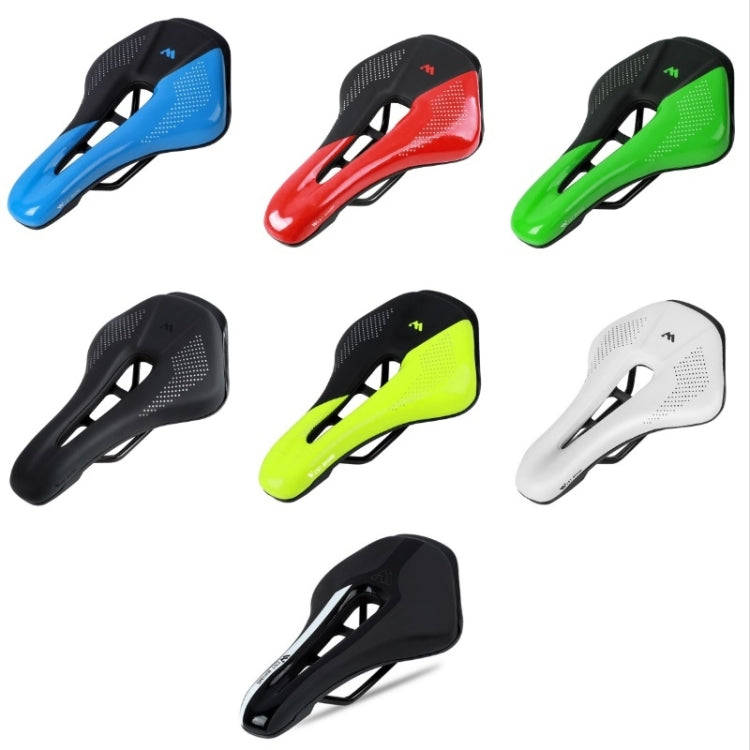 WEST BIKING Cycling Seat Hollow Breathable Comfortable Saddle Riding Equipment(Black White)