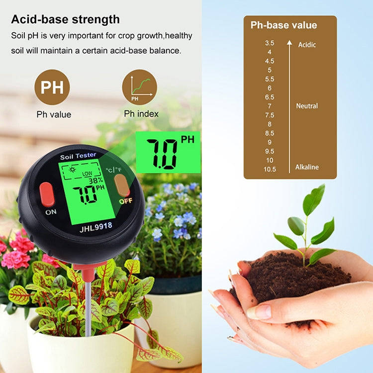 Five-In-One Soil Meter PH Humidity Temperature Photometry Detector PH Photometry Multifunctional ...