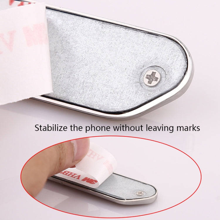 F601 4 PCS One Word Long Magnet Car Bracket Car Navigation Lazy Magnetic Metal Bracket(Rounded Bl...