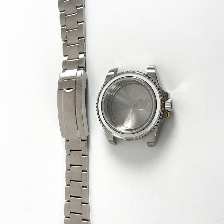 For ETA2836/Pearl 3804 Movement 867 GMT Watch Accessories 40MM Stainless Steel Case(Black Blue)