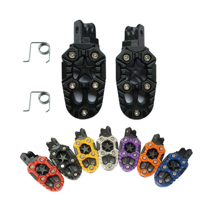 Motorcycle Modified Aluminum Alloy Foot Pedal Accessories(Orange)