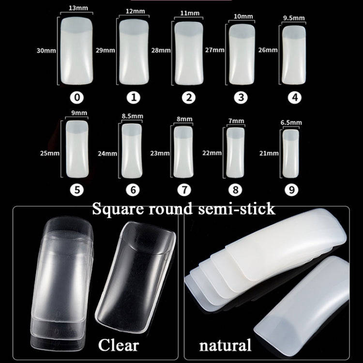 Manicure Tool  Set Fingernails Word Cut Set, Specification: Transparent Semi-post Large Set