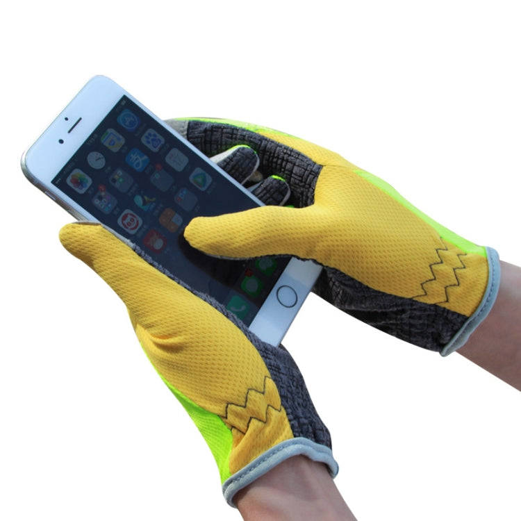 JUNGLE LEOPARD Outdoor Sports Mountaineering Full Finger Gloves Mesh Touch Screen Anti-Skid Glove...