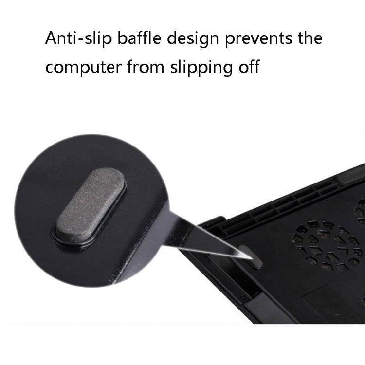 NUOXI M8 Laptop Radiator Multi-Angle Adjustment Six Fan Touch Screen Button Bracket(Blue)
