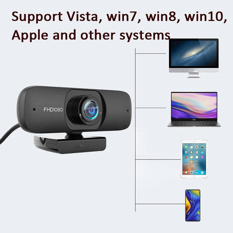 HD Version 1080P C60 Webcast Webcam High-Definition Computer Camera With Microphone, Cable Length...