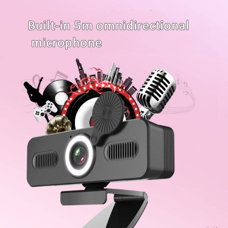 C360 2K  Network High-Definition Computer Camera Drive-Free Beautifying Light Camera with Omnidir...
