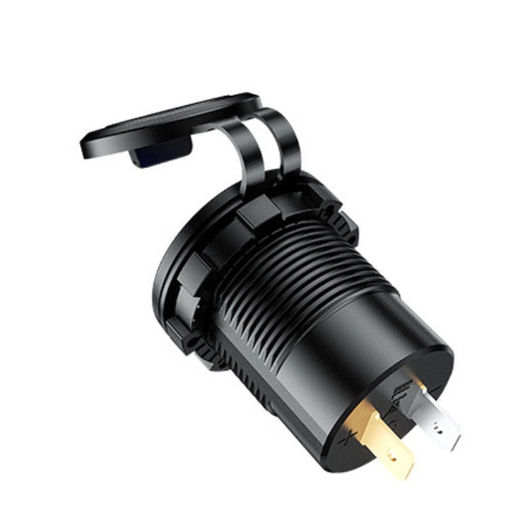 Car Motorcycle Ship Modified USB Charger Waterproof PD + QC3.0 Fast Charge, Model: Green Light Wi...