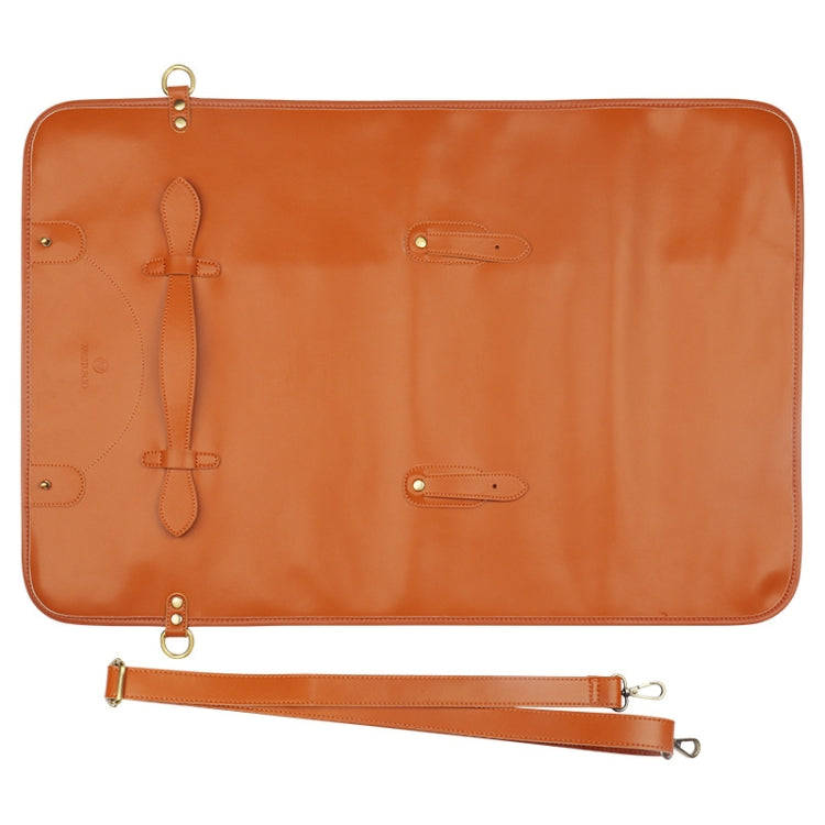 WESSLECO Chef Knife Storage Bag Portable Roll Knife Storage Bag(Brown)