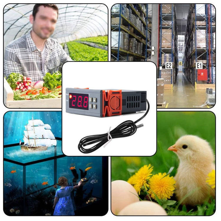 MH-1210W Digital LCD Temperature Controller Thermocouple Thermostat Regulator with Sensor Termome...