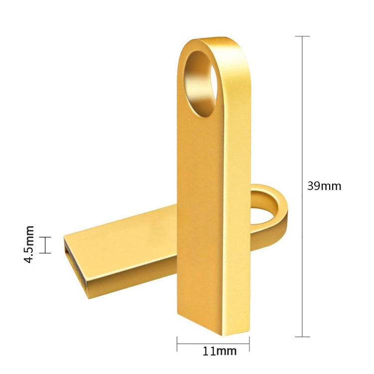 SE9 USB 2.0 Car Metal U Disk High-Speed Transmission U Disk, Capacity: 4GB (Golden)