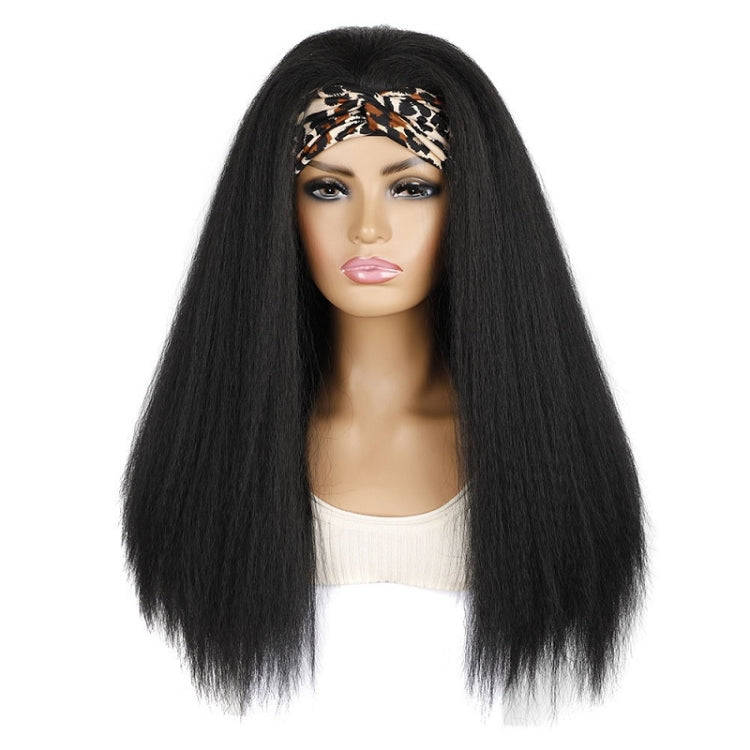 Turban Headband Corn Beard Long Hair Wig Headgear, Color Classification: 1B # XG