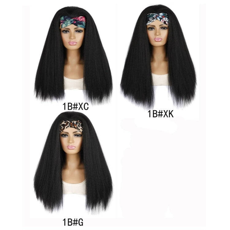 Turban Headband Corn Beard Long Hair Wig Headgear, Color Classification: 1B # XG