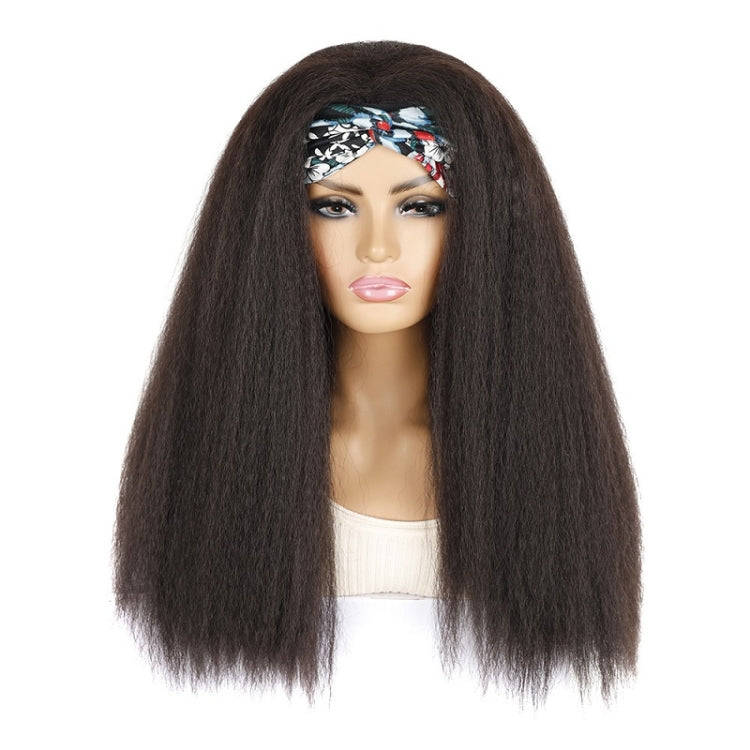 Turban Headband Corn Beard Long Hair Wig Headgear, Color Classification: 4 # XK