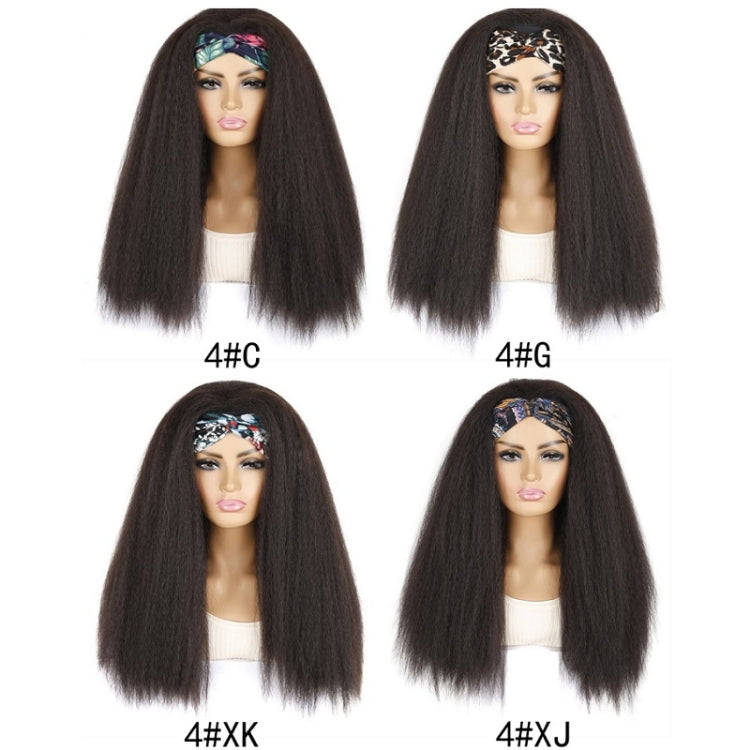 Turban Headband Corn Beard Long Hair Wig Headgear, Color Classification: 4 # XJ
