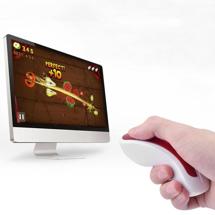 PR-01 1600 DPI 7 Keys Flying Squirrel Wireless Mouse 2.4G Gyroscope Game Mouse(Black Purple)