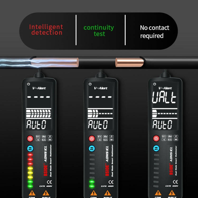 BSIDE Dual-Mode Smart Large-Screen Display Multimeter Electric Pen Portable Voltage Detector, Spe...