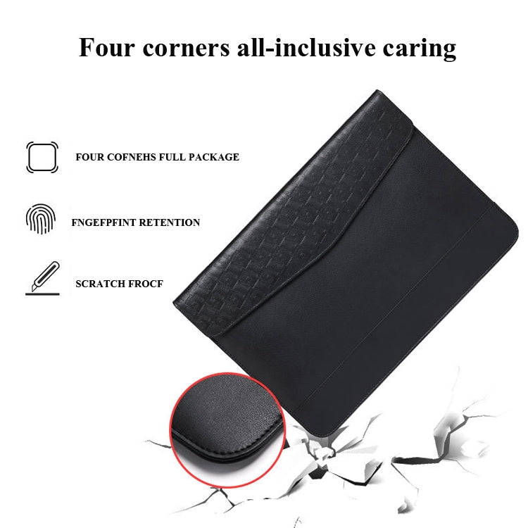 Horizontal  Embossed Notebook Liner Bag Ultra-Thin Magnetic Holster, Applicable Model: 14-15 inch...