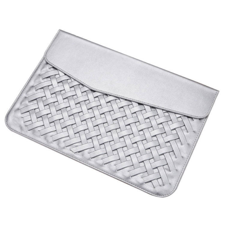 Hand-Woven Computer Bag Notebook Liner Bag, Applicable Model: 12 inch (A1534)(Silver)