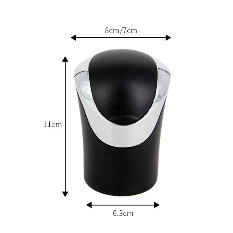 N10 Mini Car Loaded Ashtray With Lamp And Cover Car Supplies(Silver)