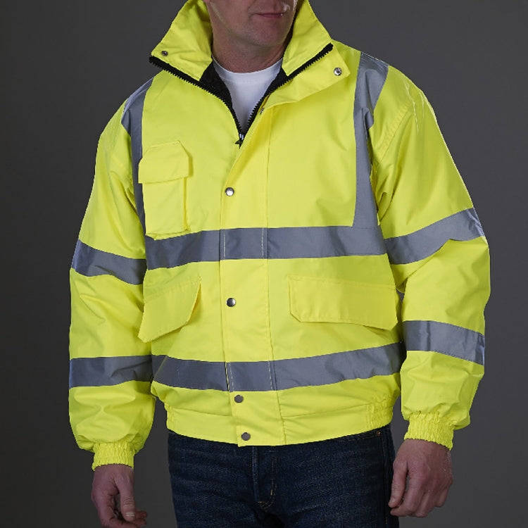 Winter Warm Waterproof Short Multi-pocket Reflective Cotton Jacket, Size: XXL(Navy Blue)