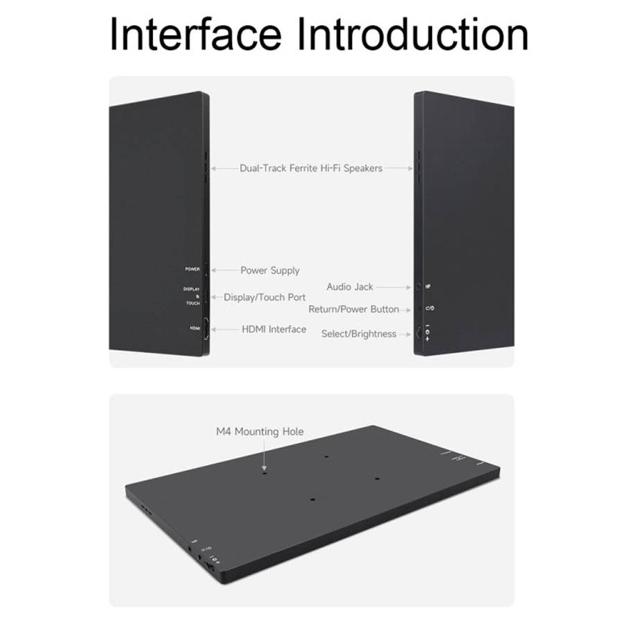 Waveshare 13.3 Inch 2K 2560×1440 HDMI/Type-C Display Interface AMOLED Touch Display(EU Plug)