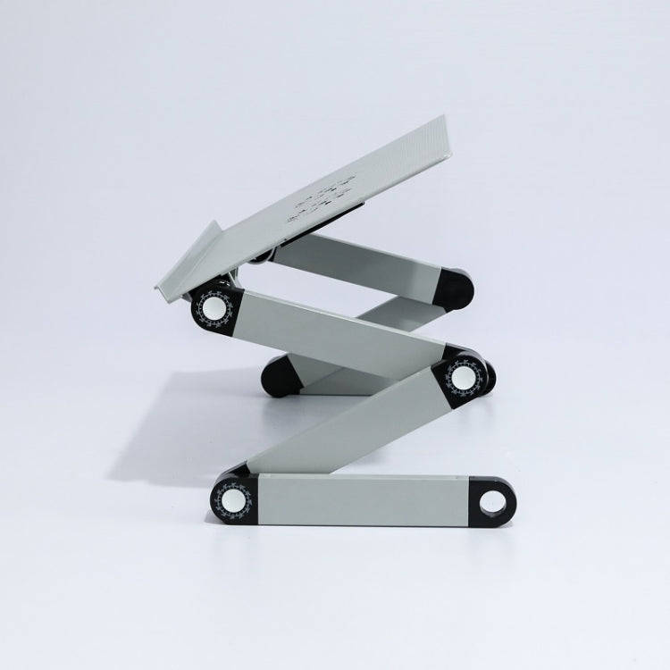 T8 Aluminum Alloy Folding & Lifting Laptop Desk Office Desk Heightening Bracket with Fan & Mouse ...