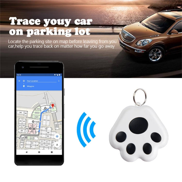 2 PCS HYC-09 Dog Paw Bluetooth Anti-Lost Device Pet Tracking Locator Keychain Smart Search Two-Wa...