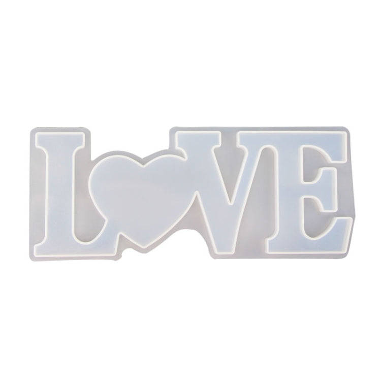2 PCS DIY Crystal Epoxy Silicone Letter Mold(Anti-letter MD3300_LOVE Mold)